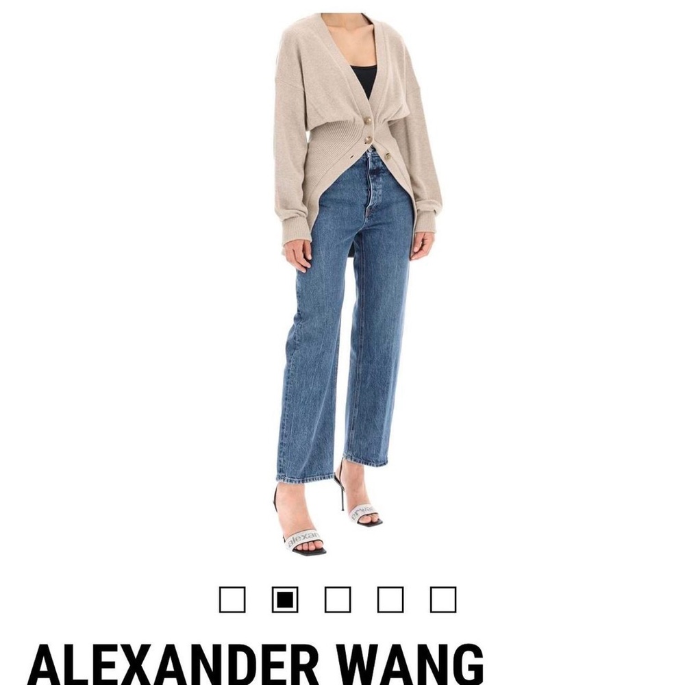 Alexander wang tan sweater cardigan